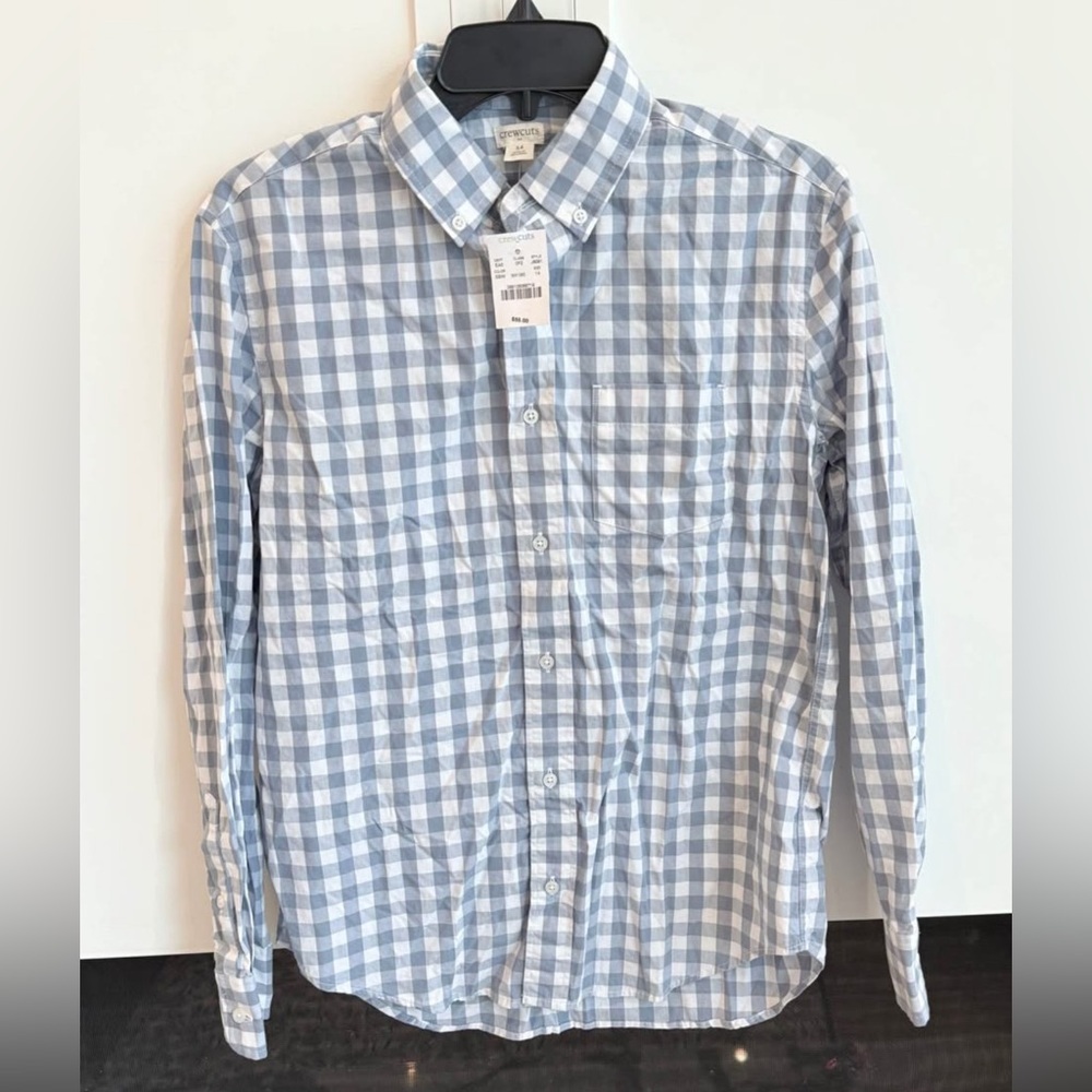 Crewcuts Light Blue Plaid Boys Shirt